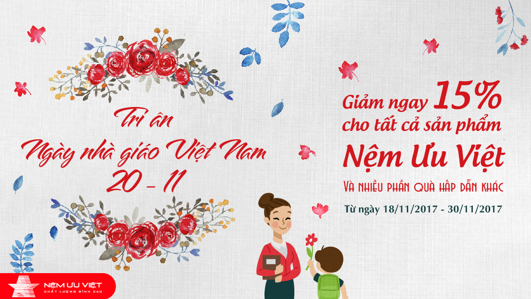Nệm Ưu Việt khuyến mãi nhân ngày nhà giáo việt nam 20-11