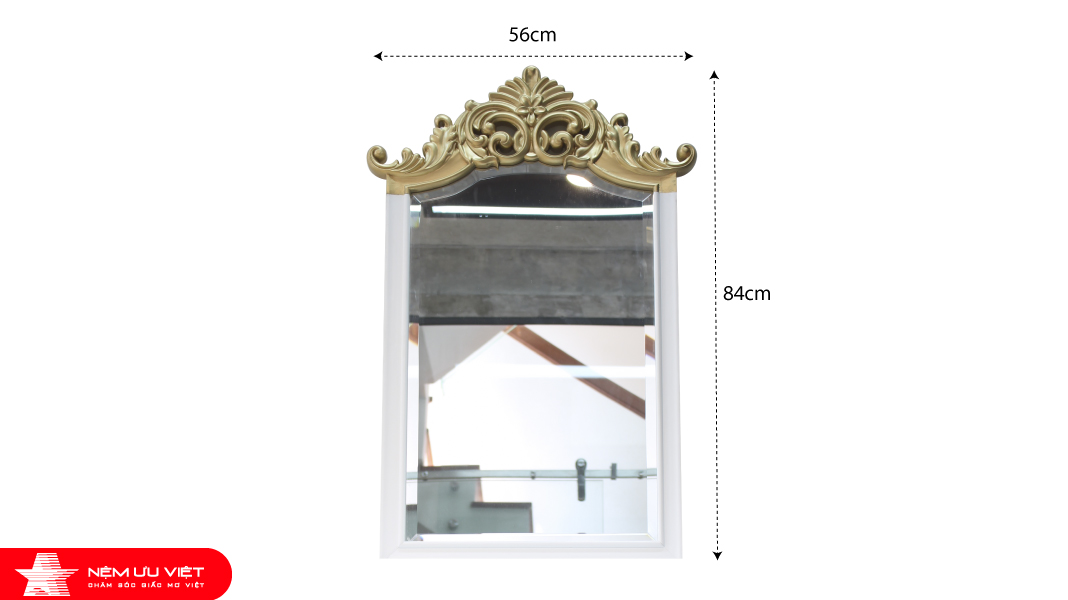 Bàn gương trang điểm - bộ nội thất phòng ngủ carita gỗ Sồi Mỹ - Nệm Ưu Việt