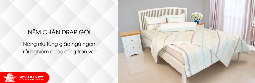 Nệm Ưu Việt khuyến mãi chăn drap gối nệm hội chợ Vietbuild tháng 9 2018