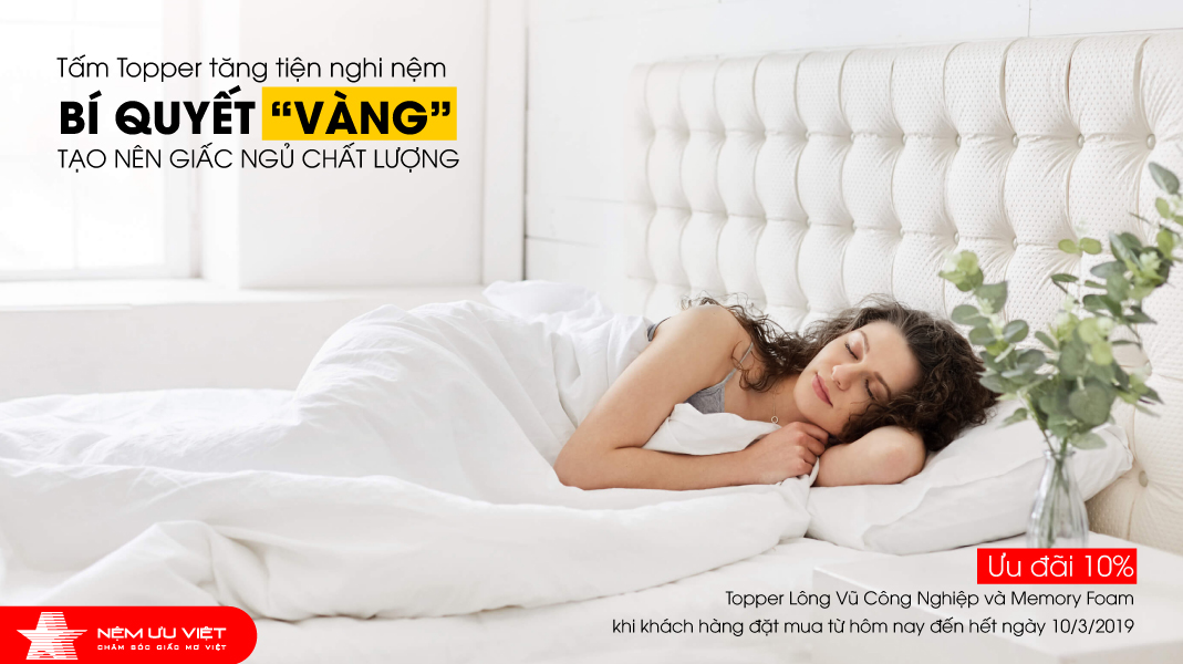 Vì sao nên sử dụng tấm topper tăng tiện nghi nệm